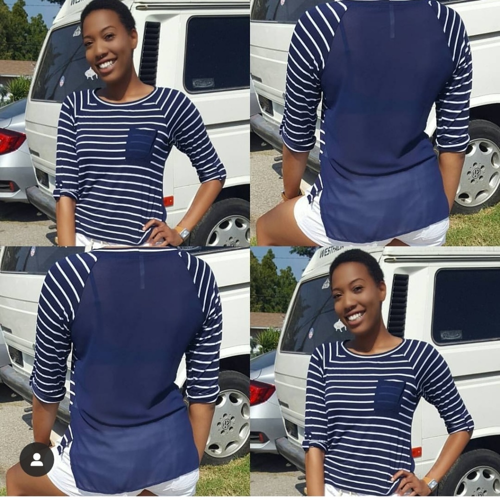 "Set Sail" Nautical Striped Blouse